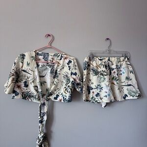 Floral Print Women's Two-Piece Set